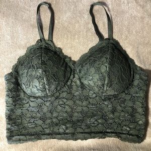 3/$15 5/$25 FLORAL LACE CROPPED TANK TOP